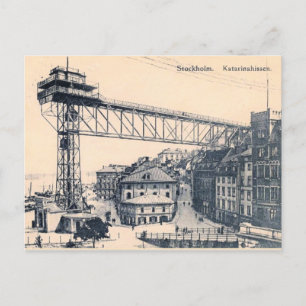 Stockholm, Katarinahissen elevator lift, 1919, Pos Postcard
