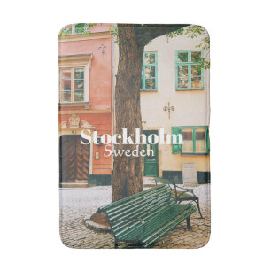 Stockholm Old Town, Gamla Stan, Sweden Souvenir Bath Mat