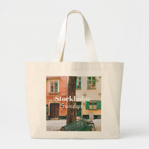 Stockholm Old Town, Gamla Stan, Sweden Souvenir Large Tote Bag