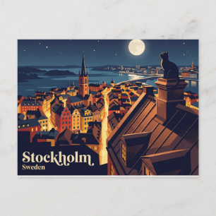 Stockholm Old Town Sweden Postcard