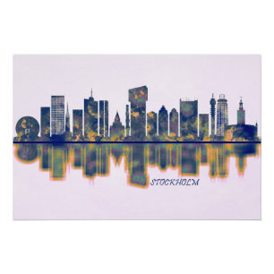 Stockholm Skyline Poster