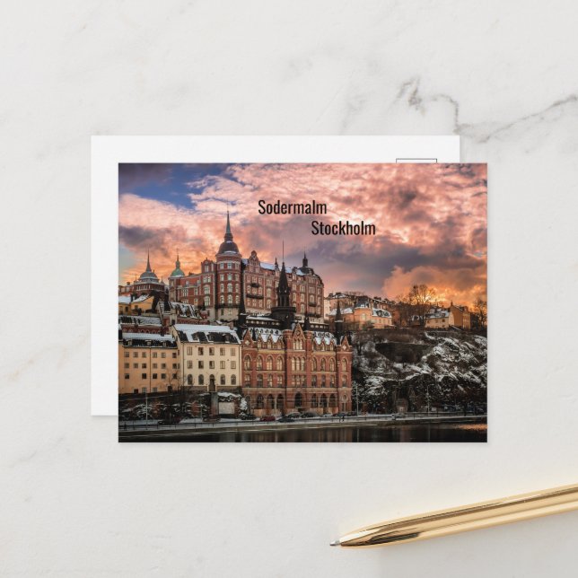 Stockholm, Sodermalm Island Postcard (Front/Back In Situ)