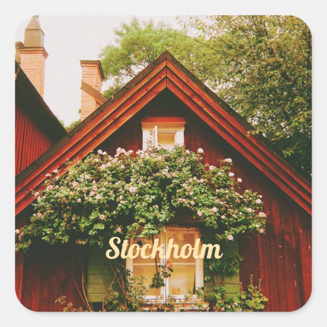 Stockholm, Södermalm, Sweden Square Sticker (Front)