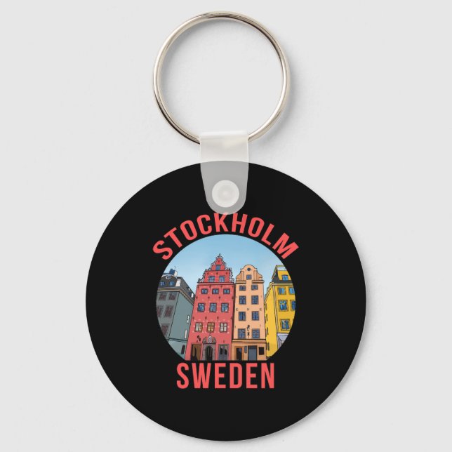 Stockholm Sweden Key Ring (Front)