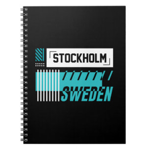 Stockholm Sweden Modern Urban Typography Design Notebook