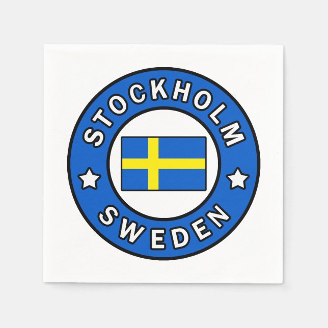 Stockholm Sweden Napkin (Front)