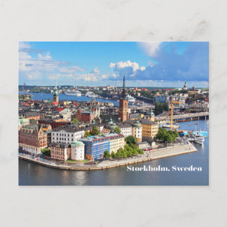 Stockholm, Sweden Old Historical City Buildings  Postcard