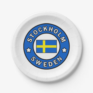 Stockholm Sweden Paper Plate