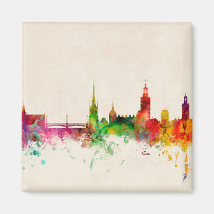 Stockholm Sweden Skyline Magnet