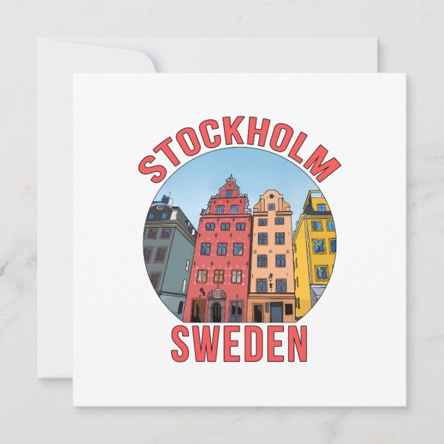 Stockholm Sweden Thank You Card (Front)