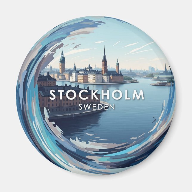 Stockholm Sweden Travel Magnet (Front)