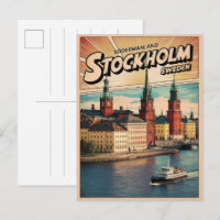 stockholm sweden travel vintage comic book gifts