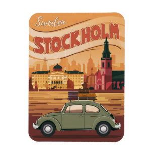 stockholm sweden travel vintage gifts nd souvenirs magnet