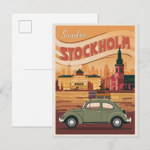 stockholm sweden travel vintage gifts nd souvenirs postcard