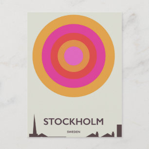 Stockholm,Sweden vintage travel poster. Postcard