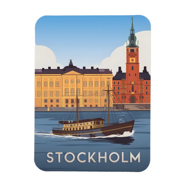 Stockholm vintage magnet (Vertical)
