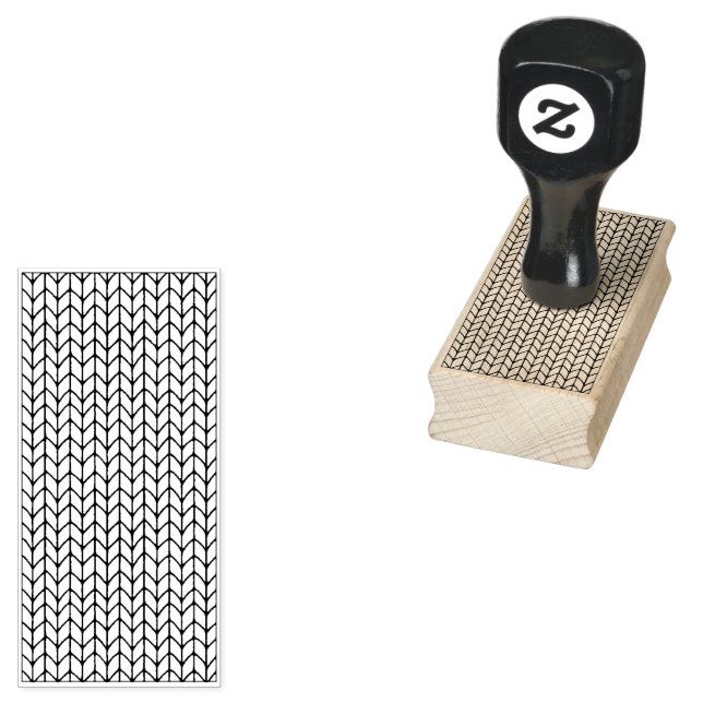 STOCKINETTE STITCH 1.5"x3" Rubber Stamp / Vertical (Stamped)