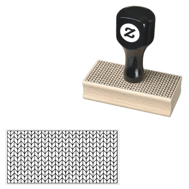 STOCKINETTE STITCH 1.5x3 Rubber Stamp / Horizontal (Stamped)