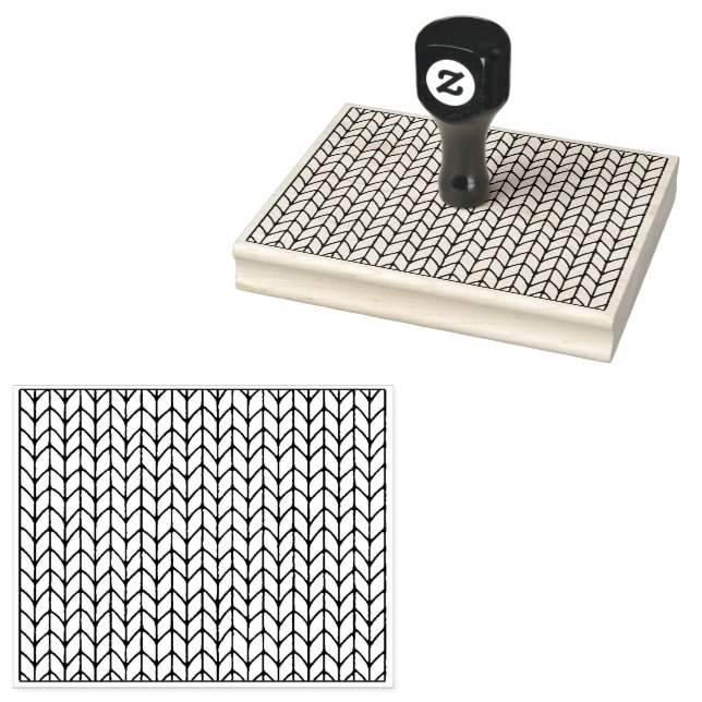 STOCKINETTE STITCH 4"x5" Rubber Stamp / Horizontal (Stamped)