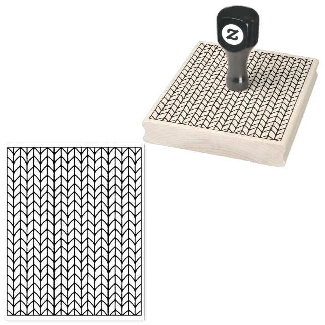 STOCKINETTE STITCH 4"x5" Rubber Stamp / Vertical (Stamped)