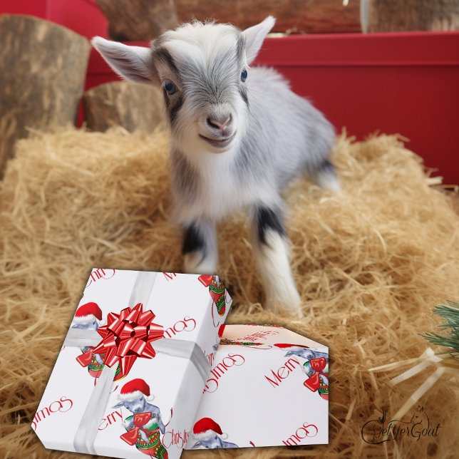 Stocking Baby Goat Christmas Wrapping Paper (Creator Uploaded)