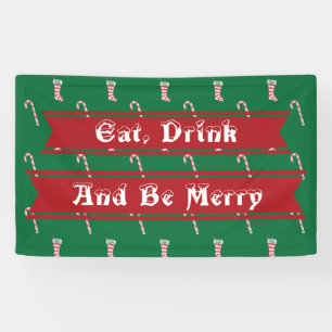 Stocking & Candy Cane Pattern Banner