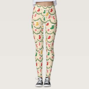 Stocking Christmas Pajama Pants - Cream PJs