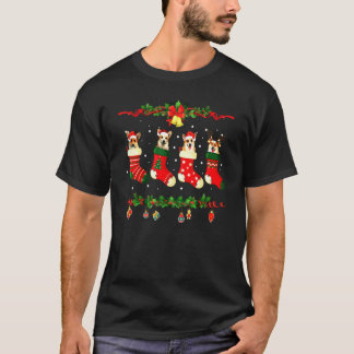 Stocking Dog Xmas Corgi T-Shirt