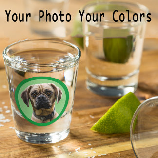 Stocking Stuffer Pet Dog Mum Dad Lover Photo Shot Glass