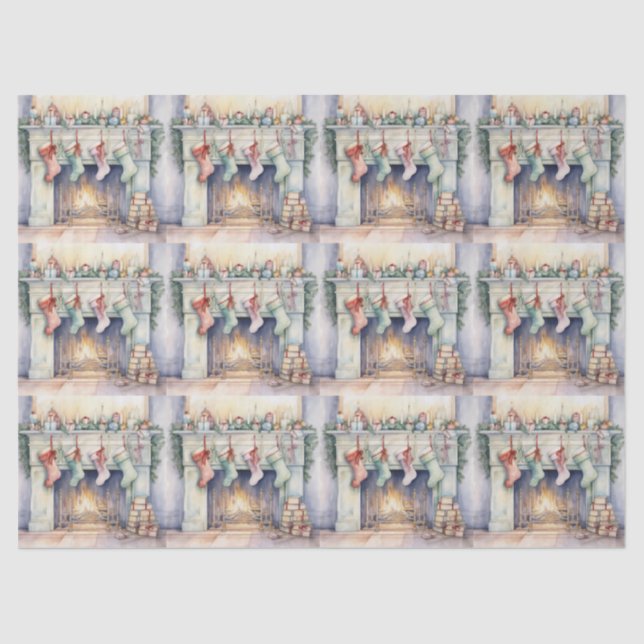 Stockings Hung By the Fire Tissue Paper (Front)