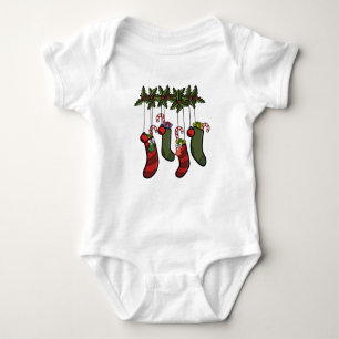 Stockings ready for Christmas Baby Bodysuit