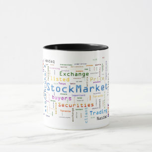 StockMarket Design  Word cloud concept  Mug