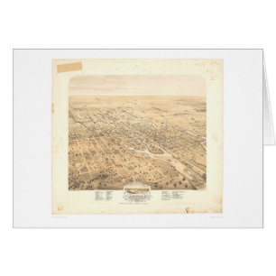 Stockton, CA Panoramic Map 1870 (1667A)-Unrestored