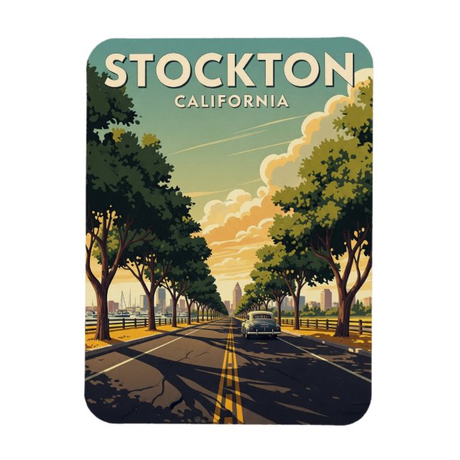 Stockton California Central Valley Magnet (Vertical)