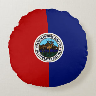 Stockton (California) City flag  Round Cushion