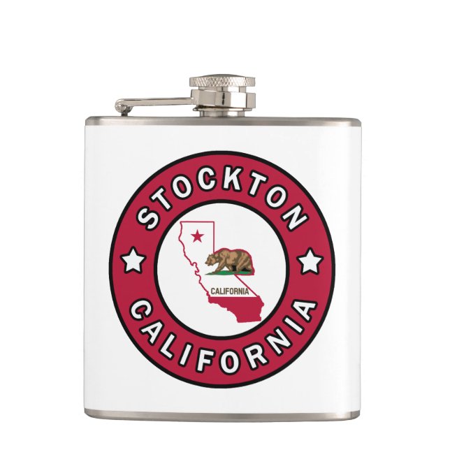 Stockton California Hip Flask (Front)