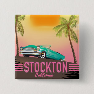 Stockton California USA 15 Cm Square Badge