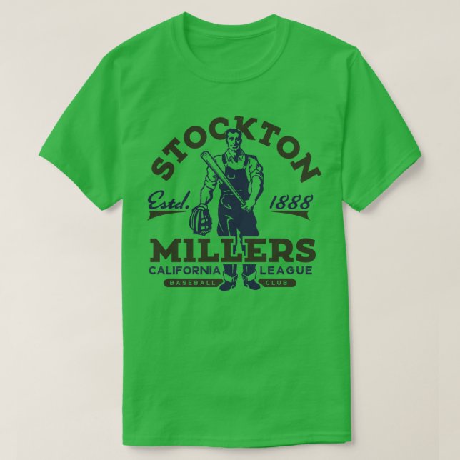 Stockton Millers Baseball T-Shirt (Design Front)