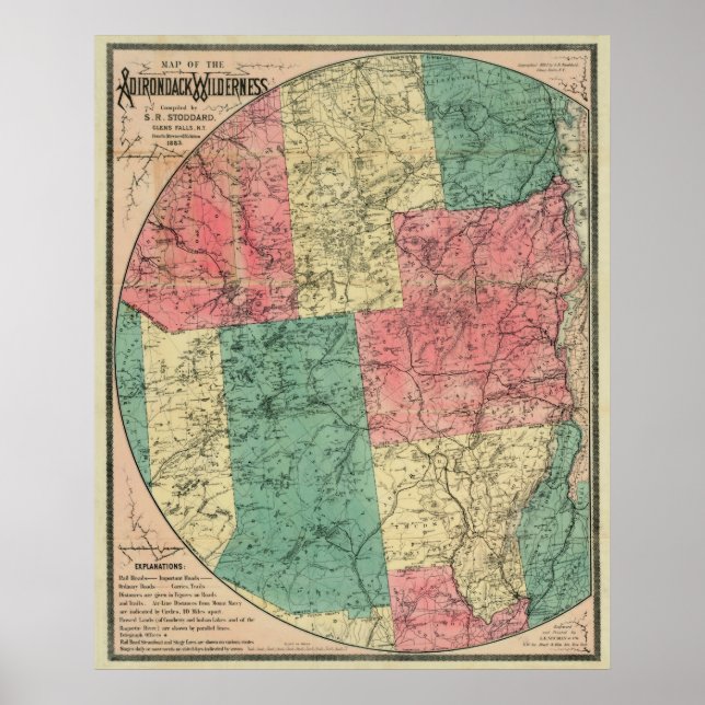 Stoddard Adirondacks 1883 Poster (Front)