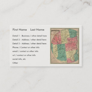 Stoddard's Map of the Adirondack Wilderness, 1883 Business Card