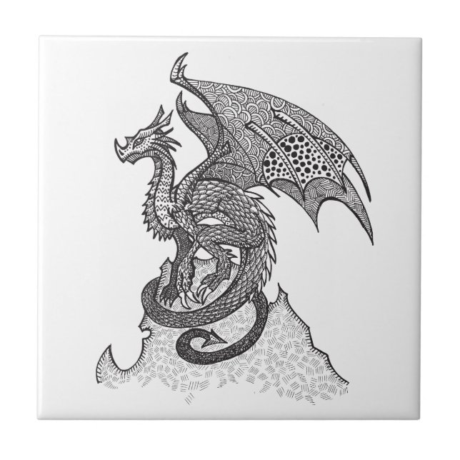 Stoic Dragon Tile (Front)