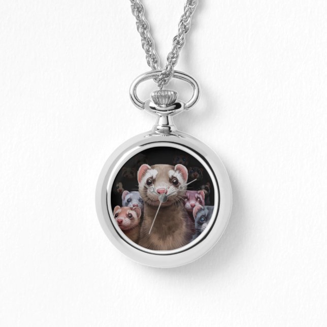 Stoic Ferrets Necklace Watch (Front)
