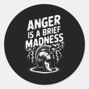 Stoic Philosoper Quote Motivational Stoicism Senec Classic Round Sticker