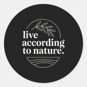 Stoic Philosoper Quote Motivational Stoicism Zeno  Classic Round Sticker