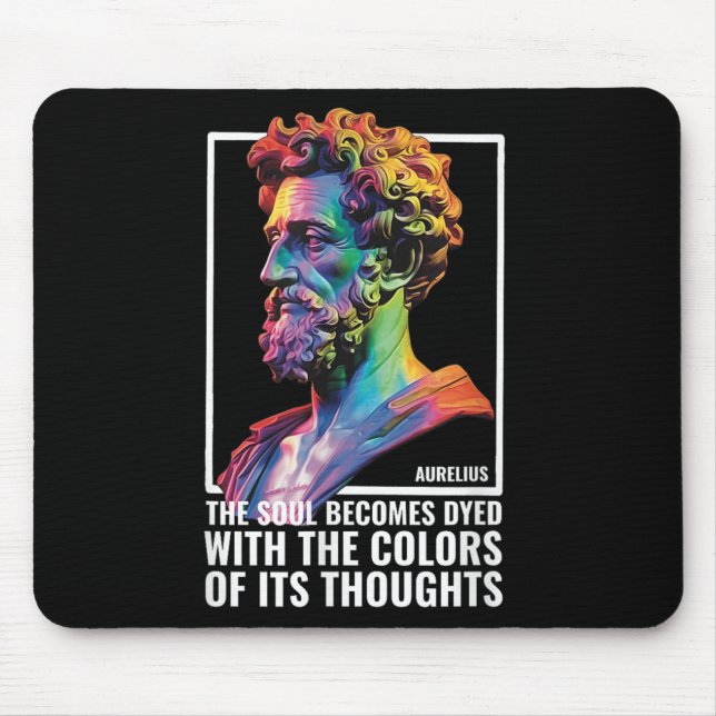 Stoic Philosopher Quote Greek Philosophy Marcus Au Mouse Pad (Front)