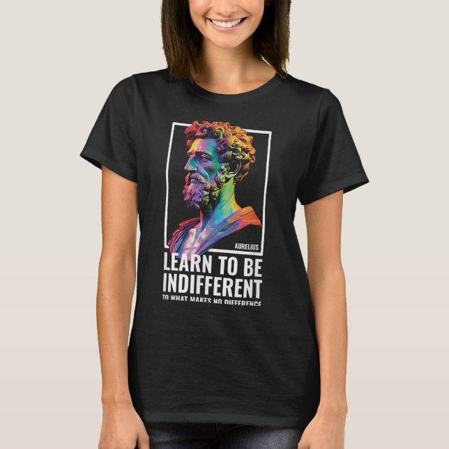 Stoic Philosopher Wisdom Marcus Aurelius Philosoph T-Shirt (Front)
