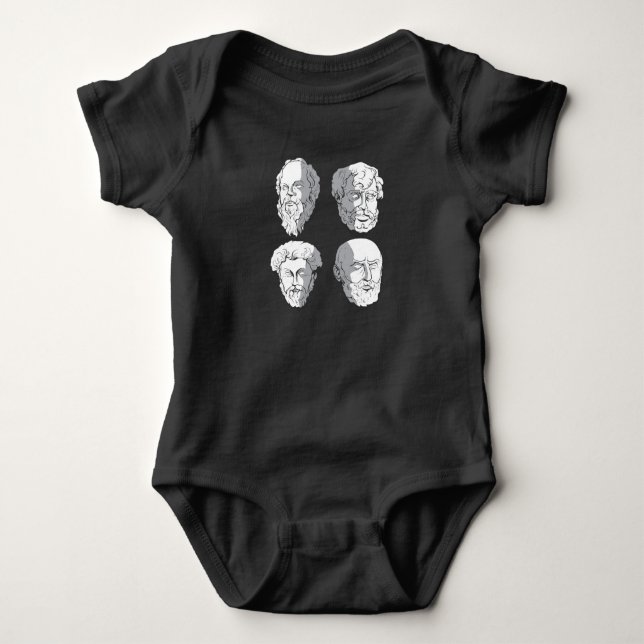 Stoic Philosophers Baby Bodysuit (Front)