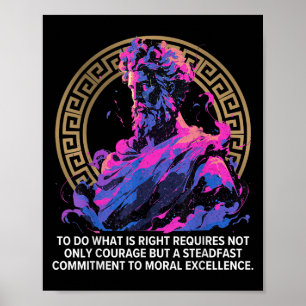Stoic Philosophy Epic Old Greek Inspirational Stoi Poster