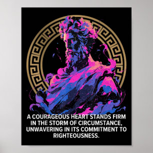 Stoic Philosophy Epic Old Greek Stoicism Inspirati Poster