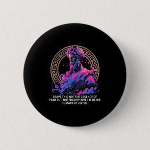 Stoic Philosophy Epic Old Inspirational Greek Stoi 6 Cm Round Badge